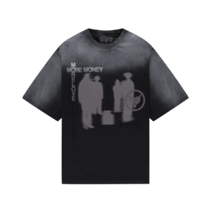 Quelor Black Spray-Washed Tee – Vintage Street Style T-Shirt