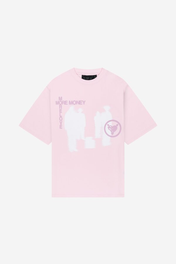 Quelor Soft Pink Graphic Tee – Relaxed Fit Casual T-Shirt