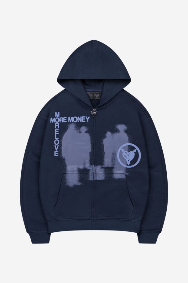 Wamana Navy Lost Bond Zip Hoodie – Soft & Trendy()