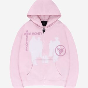 Wamana Light Pink Lost Bond Zip Hoodie – Soft & Trendy()