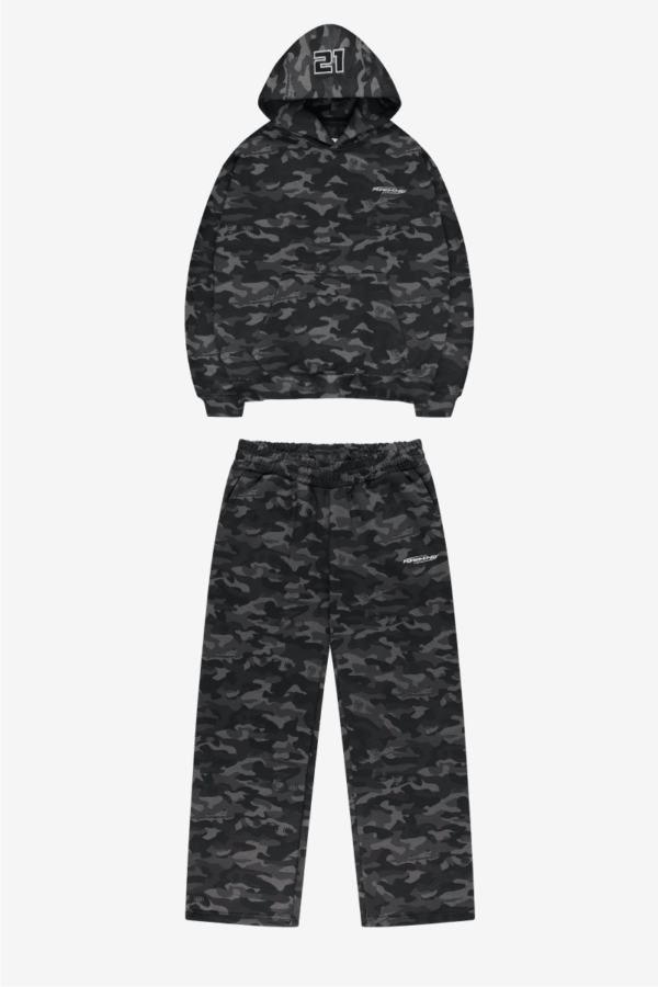 Quelor Camo Hoodie & Jogger Set – Urban Camouflage Tracksuit