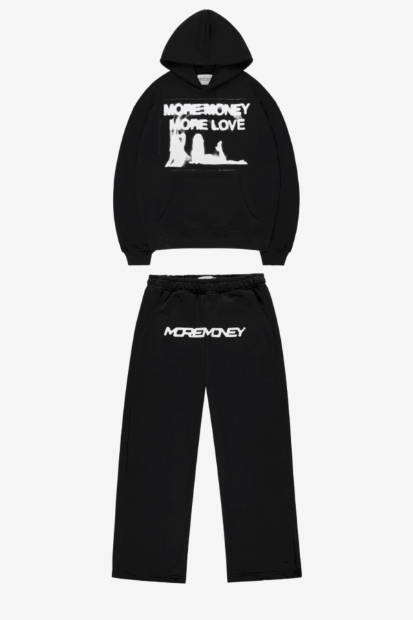 Quelor Wet Dream Black Hoodie & Logo Jogger Set – Streetwear Essentials