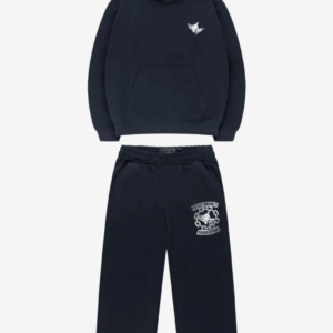 Quelor Chrome Navy Tracksuit – Hoodie & Jogger Streetwear Set