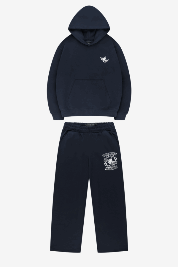 Quelor Chrome Navy Tracksuit – Hoodie & Jogger Streetwear Set