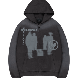 Wamana Dark Gray Spray Washed Lost Bond Zip Hoodie – Urban & Comfortable()